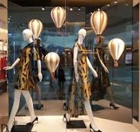 DM Summer Window Display - Hanging Hot Air Balloons for ...