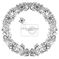 Orsetto con cappello di lana. Illustrazione Vettoriale Zentangl Cornice Rotonda Floreale Simmetria Carta Da Parati Carte Da Parati Beatiful Fatto A Mano Colorazione Myloview It