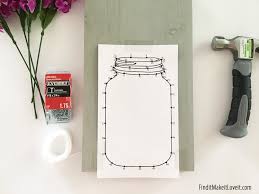Mason jar savings challenge + free savings jar printable. Mason Jar String Art Find It Make It Love It