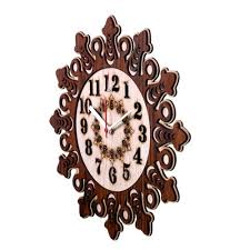 Double sided peacock wall clock living room modern design silent wall clocks digital orologio da parete time home decor wkp133. Brown Ukani Wooden Wall Clock For Home Office Gift Peacock Design Id 21784213730