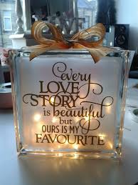 Glass Block For Wedding Gift Lighted Glass Blocks Glass Block Crafts Vinyl Gifts