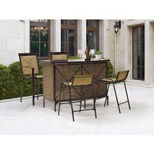 Outdoor Eating 5 Pc Dining Set Patio Garden Bar Height Waterproof Table Chairs Outdoor Bar Furniture Patio Dining Set Bar Height Patio Set
