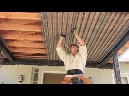 Teaching How To Install Rib Lath Teaching What Ceiling Metal Lath Is Youtube Under Deck Ceiling Diy Deck Under Decks