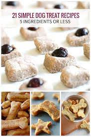 25 Simple Dog Treat Recipes Made With 5 Ingredients Or Less Easy Dog Treat Recipes Dog Treat Recipes Dog Treats Homemade Recipes
