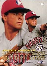 Jonathan Johnson #111 Signed 1996 Fleer Excel MILB Card AUTO Rangers