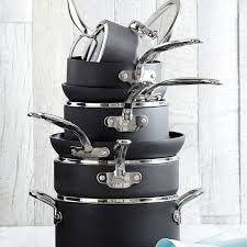 Greenpan Black Ceramic Nonstick 12 Piece Cookware Pans Set Williams Sonoma