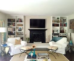 Dad And Son Got Matching Ikea Ektorp Chairs In Front Of The Fireplace Painting The Bookcases And Adding A New Mantel Made A Big D Home Home Decor Ikea Ektorp