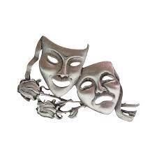 Comedy Tragedy Mask Jonette Pin Brooch Comedy Tragedy Masks Comedy And Tragedy Tragedy Mask