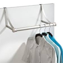 Over the door clothes rack hanger organizer. Hangover Overdoor Valet Rod By Umbra Perfect For Guest Bedroom Clothes Hanger Storage Laundry Room Organization Clothes Closet Organization
