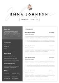 Modern Resume Template With Photo Professional Resume Template For Word Pages Modern Cv Creative Resume Cv Template One Page Resume Mac Modern Resume Template Resume Template Word Resume Template Professional