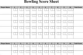 Bowling Score Sheet Template - Costumepartyrun