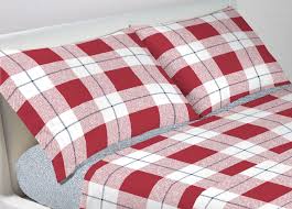 Abbiamo lenzuola ideali per letti di tutte le misure! Set Completo Lenzuola In 100 Cotone Fantasia Scozzese Colore Rosso Ebay