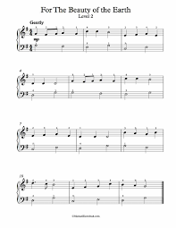 Free Piano Arrangement Sheet Music For The Beauty Of The Earth Michael Kravchuk
