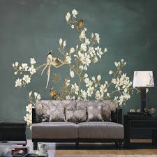 Use a utility knife, cut the excess portion of the side wall with a towel to. Buy 3d Wallpaper 3d Chinese Hand Painted Flowers Bird Pattern Mural Tv Sofa Background Wall Living Room Bedroom Wallpaper Online