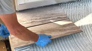 Diy Laying Porcelain Tile On A Concrete Porch Youtube