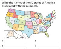 This is a standard states and capitals quiz. 50 States Worksheets States And Capitals Of U S