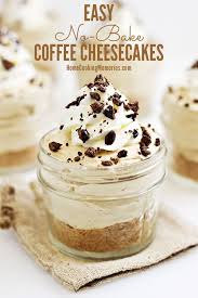 Easy No Bake Coffee Cheesecakes Recipe Mason Jar Desserts Desserts Coffee Cheesecake