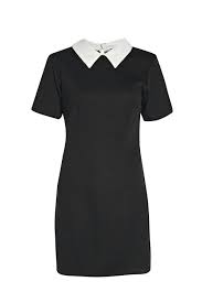 Women S Robin Contrast Collar Dress Boohoo Uk