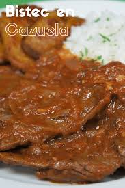 In a shallow dish, combine the vinegar, 4 tablespoons evoo, garlic, marjoram or oregano, cilantro and cumin. Bistec En Cazuela Is A Typical Cuban Meal And Like Many Cuban Dishes It S Not Fancy But It Sure Is Goo Thin Steak Recipes Round Steak Recipes Bistec Recipe