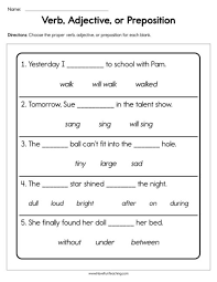 That shows the relationship between a noun or pronoun and other words in a sentence. Prepositions Worksheets Have Fun Teaching