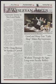 NPRs Doug Berman 84 Speaks at Crowell Good and Messy Fun: “Litde Shop”  Makes Big Impression Long-term