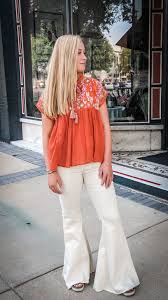 Ally B Boutique Cream Denim By Blank Paige These Flares Are Amazing Cream Color Looks Great With Almost Anything And Can Be Worn All Year Long Size Up Available