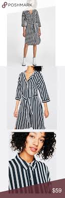 Zara Gorgeous Striped Shirt Dress Striped Shirt Dress Shirt Dress Dresses