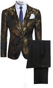 Investing into time and energy into every haircut & service. Allthemen Fashionable Slim Fit Cut Men S 3 Piece Suit Pattern Design Wedding Party Amazon De Bekleidung