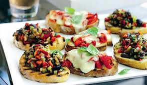 Bruschetta Aubergine Olive Et Poivron Fromage Recettes De Cuisine Alimentation Bruschetta Recette