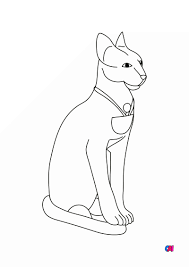 Colorie et dessine avec les meilleurs coloriages & dessins à imprimer gratuits pour enfants et adultes. Coloriage Egypte Ancienne A Imprimer Le Chat Sacre