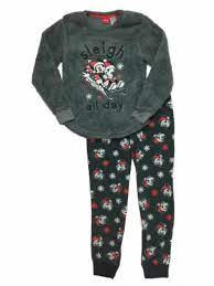 Clothes for women pajamas tank top cute pajamas shopping womens clothing trendy swimwear clothes womens disney shirts cute sleepwear comfy outfits. Disney Mickey Mouse Pajama Set Womens Xs Sleigh All Day Minnie Christmas Fleece For Sale Online Ebay