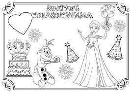 14 luxe de joyeux anniversaire a colorier stock coloriage reine des neiges glace