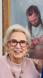 My Friend Bea Green from Holly Springs came by to see the Dot Courson and  Susan Patton exhibit today!