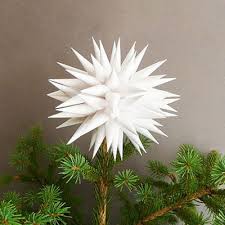 Coastal Tree Toppers This Modern Style Star Is Made From Paper And H Modern Christmas Ornaments Christmas Tree Topper Decorations Christmas Tree Topper Modern