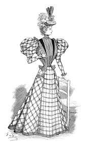 Black And White Fashion Woman Clipart Victorian Lady Clip Art Black And White Fashion Clipart Vintage Victorian Lady Fashion Clipart 1890s Fashion
