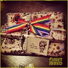 Feeling very lucky to have my family so near. Full Sized Photo Of Tom Daley Dustin Lance Black Matching Rainbow Socks For Christmas 06 Photo 3017734 Just Jared