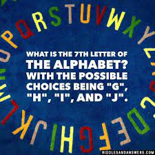 Kids will enjoy coloring, tracing, connecting the dots ,and matching as. What Is The 7th Letter Of The Alphabet Riddle