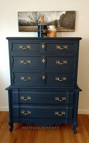 Custom Dark Blue Set Annie Sloan Painted Furniture Painting Old Furniture Blue Furniture
