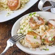 Recipe Scallops With White Wine Beurre Blanc Lemon Orzo Recipe Orzo Recipes Recipes Food