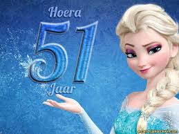 51 Jaar Frozenelsa Van Frozen Met Ijs Text Boven Handhoera 51 Jaar Wenskaarten Wenskaart Verjaardagskaart