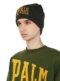 Шерстяная шапка с логотипом Palm Angels для мужчин