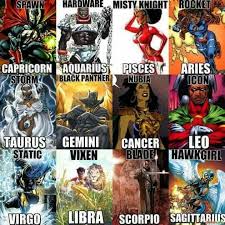 Black Superhero Zodiac Gemini Art Taurus And Gemini Capricorn And Aquarius