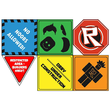 Robotz Party Sign Cutouts 6in 6 Pack Party Signs Roblox Discount Party Supplies