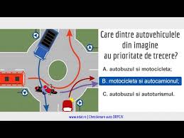 Care dintre vehicule au prioritate de trecere prin intersecția preze.ntată? Care Dintre Autovehiculele Din Imagine Au Prioritate De Trecere Youtube