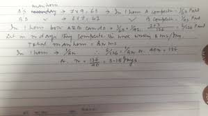 Let's assume we are in the uk and have 7.5 hours in the standard working day and 5 days in a week. A Can Do A Piece Of Work In 7 Days Of 9 Hours Each And B Can Do It In 6 Days Of 7 Hours Each How Long Will They Take To