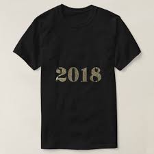 Happy New Year 2018 Elegant Gold Look Typography T Shirt Zazzle Com Happy New Year Design Happy New Year 2018 Black Gold Shirt