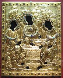 Holy trinity print poster a3 byzantine rublev icon angels painting russian orthodox religious gifts. Trinity Andrei Rublev Wikipedia