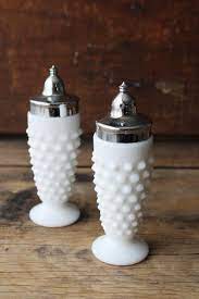 Vintage Fenton Hobnail Milk Glass Salt