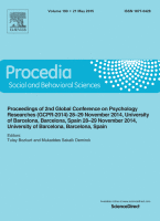 Procedia Social And Behavioral Sciences Proceedings Of 2nd Global Conference On Psychology Researches Gcpr 2014 28 29 November 2014 University Of Barcelona Barcelona Spain 28 29 November 2014 University Of Barcelona Barcelona Spain