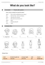 Describing physical appearance ( what does he/she look like? Describing People Efl Esl Search Worksheet Results